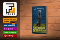Holzschild Spruch 12x18cm Weimaraner Hund wachsam schnell