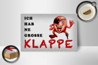 Holzschild Spruch 18x12cm ich habe ne grosse Klappe