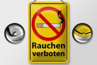 Blechschild Hinweis 12x18cm Rauchen Verbot