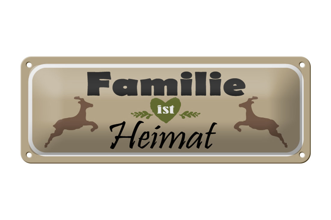 Blechschild „Saarland Hauptsach Gudd Gess“ – 27x10 Cm, Gewölbt, Mit 4 Bohrungen, Made In Germany