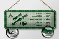 Blechschild Spruch 27x10cm Camping Wetterstation...