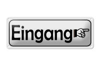 Blechschild Eingang rechts 27x10cm Pfeilwegweiser Dekoration