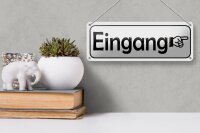 Blechschild Eingang rechts 27x10cm Pfeilwegweiser Dekoration