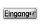 Blechschild Eingang rechts 27x10cm Pfeilwegweiser Dekoration