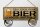 Blechschild Spruch 27x10cm Leben ohne Bier möglich sinnlos Dekoration