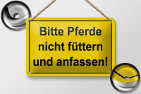 Blechschild Hinweis 18x12cm Bitte Pferde nicht füttern