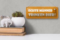 Blechschild Spruch 27x10cm echte Männer trinken Bier Dekoration