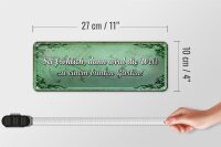 Blechschild Spruch 27x10cm sei fröhlich Welt bunter Garten Dekoration