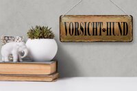Blechschild Hinweis 27x10cm Vorsicht Hund Dekoration