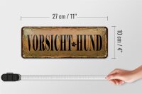 Blechschild Hinweis 27x10cm Vorsicht Hund Dekoration