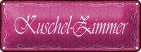 Blechschild Hinweis 27x10cm Kuschel-Zimmer Dekoration