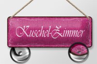 Blechschild Hinweis 27x10cm Kuschel-Zimmer Dekoration