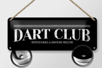 Blechschild Hinweis 27x10cm the Dart Club Amateurs welcome Dekoration