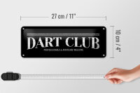 Blechschild Hinweis 27x10cm the Dart Club Amateurs welcome Dekoration
