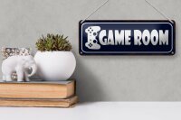 Blechschild Hinweis 27x10 cm Game Room Dekoration