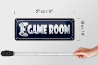 Blechschild Hinweis 27x10 cm Game Room Dekoration