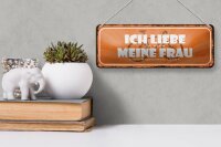 Blechschild Spruch 27x10cm ich liebe es wenn meine Frau mich Radfahren lässt