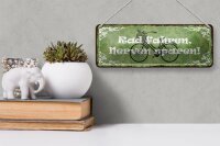 Blechschild Spruch 27x10cm Radfahren Nerven sparen Dekoration