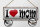 Blechschild Spruch 27x10cm I love Mom Mama Dekoration