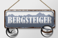 Blechschild Hinweis 27x10cm Bergsteiger Dekoration