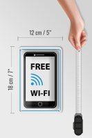 Blechschild Hinweis 12x18cm Free WI-FI (Handy)
