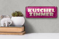 Blechschild HInweis 27x10cm Kuschelzimmer Dekoration