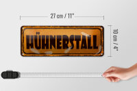 Blechschild Hinweis 27x10cm Hühnerstall Dekoration