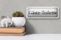 Blechschild Hinweis 27x10cm Gäste-Toilette Dekoration