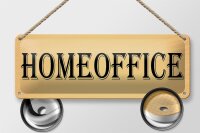 Blechschild Hinweis 27x10cm Homeoffice Dekoration