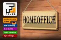 Blechschild Hinweis 27x10cm Homeoffice Dekoration