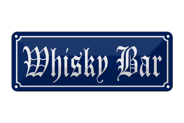 Blechschild Hinweis 27x10cm Whisky Bar Dekoration