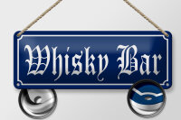 Blechschild Hinweis 27x10cm Whisky Bar Dekoration