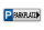 Blechschild Parken 27x10cm Parkplatz rechts Dekoration