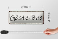 Blechschild Hinweis 27x10cm Gäste-Bad Dekoration