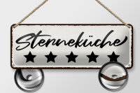 Blechschild Hinweis 27x10cm Sternenküche Dekoration
