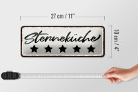 Blechschild Hinweis 27x10cm Sternenküche Dekoration