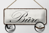 Blechschild Hinweis 27x10cm Büro Dekoration