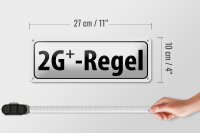 Blechschild Hinweis 27x10cm 2G+ Regel Dekoration