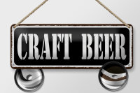Blechschild Spruch 27x10cm Craft Beer Bier Dekoration