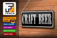 Blechschild Spruch 27x10cm Craft Beer Bier Dekoration