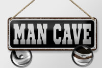 Blechschild Spruch 27x10 cm Man Cave Männer Höhle Dekoration