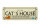 Blechschild Spruch 27x10cm Cat´s House we just pay the Dekoration