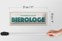 Blechschild 27x10 cm Systemrelevanter Bierologe Dekoration