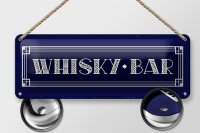 Blechschild 27x10 cm Whisky Bar Dekoration