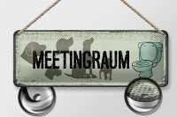 Blechschild Hinweis 27x10 cm Meetingraum Toilette Hund Dekoration