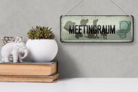 Blechschild Hinweis 27x10 cm Meetingraum Toilette Hund Dekoration