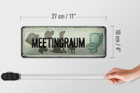 Blechschild Hinweis 27x10 cm Meetingraum Toilette Hund Dekoration