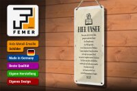 Blechschild 10x27 cm Bier Unser Gebet Dekoration
