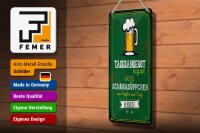 Blechschild 10x27 cm Bier Vegan kaltes Schaumsüppchen Dekoration