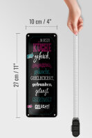 Blechschild Spruch 10x27 cm In dieser Küche wird Aufzählung Dekoration